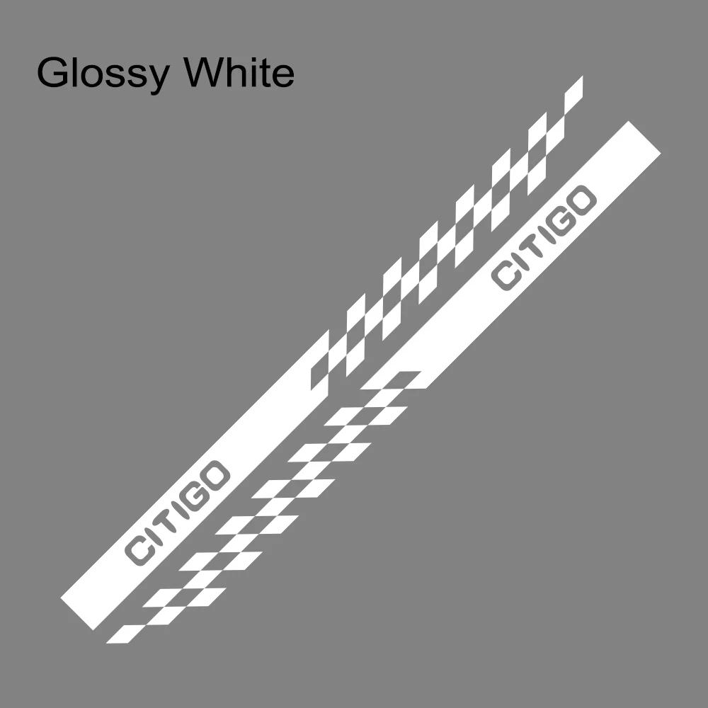 

2PCS Car Door Side Stickers For Skoda CITIGO iv Sport Tuning Accessories Auto Body Stripes Skirt Styling Vinyl Film Decals білий