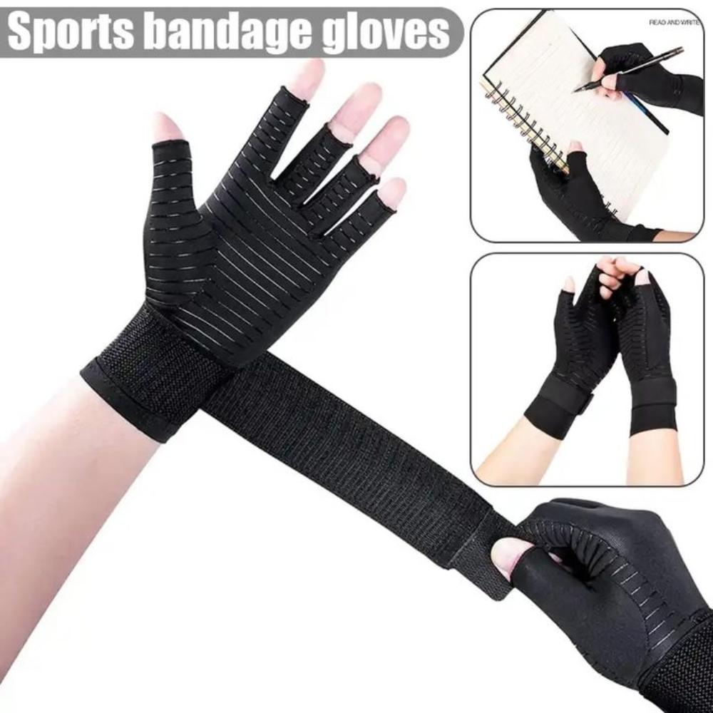 Breathable Silicone Non-slip Gloves Strappy Bike Gloves Sports Half-finger Gloves Cycling