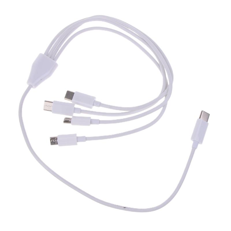 4-in-1 USB C To Multi Charging Cable USB C To Micro USB + Type C Universal Charger Cable for Phone Multiple Devices