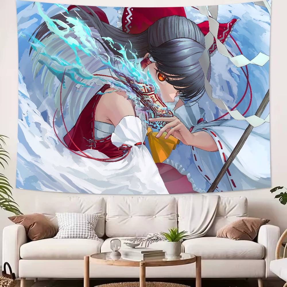 Large Populae Fashion Cool Touhou Project Tapestry Home Decor Wall Hanging Living Room Bedroom Aesthetic Decor Multiple Size