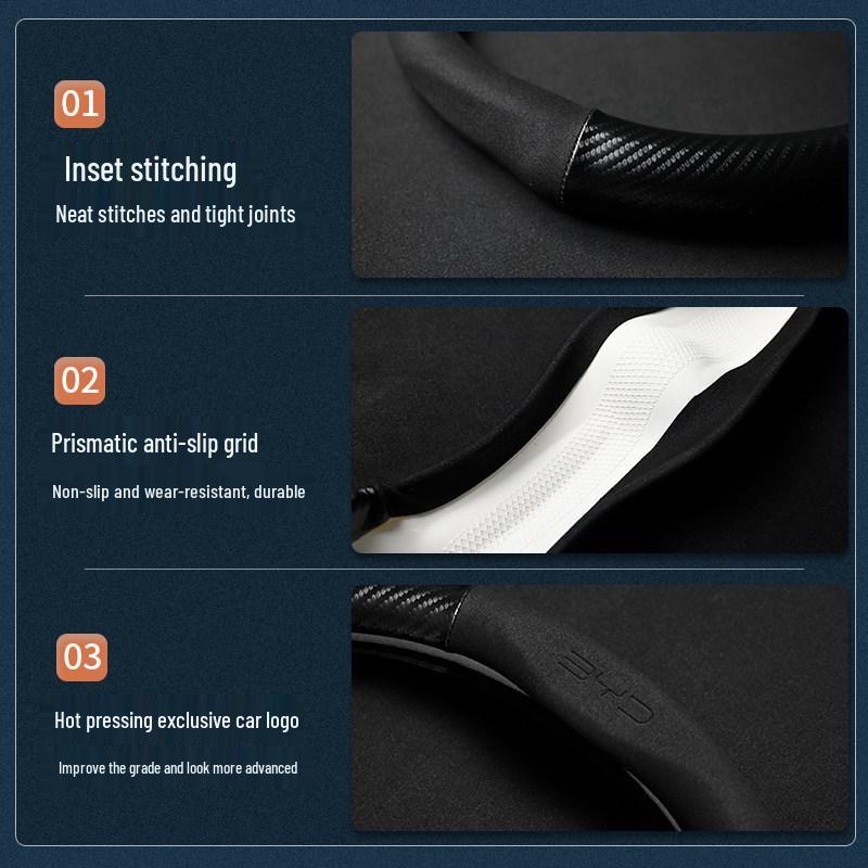 BYD Sea Lion 07 EV Steering Wheel Cover - 2025 Smart Drive Suede Interior
