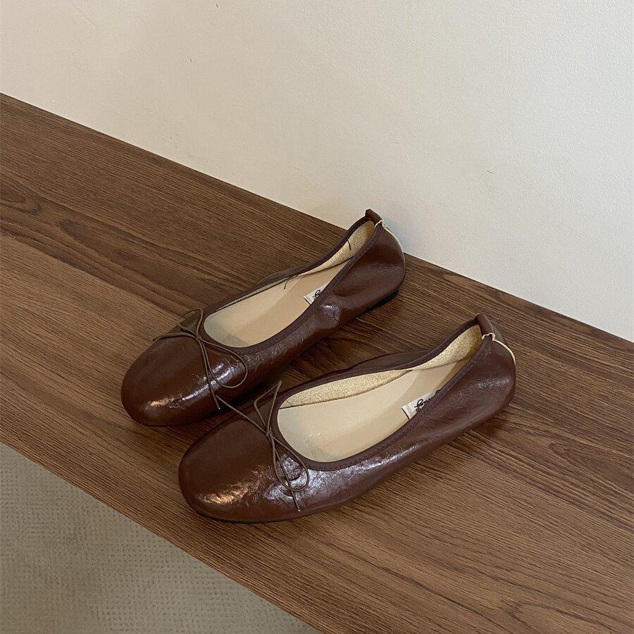 

Bailamos Women Flat Heel Shoes Female Flats casual Ballet Dancing Shoes Foldable Sole Boat Shoes Summer Slip On Slipper Mules Sl 40