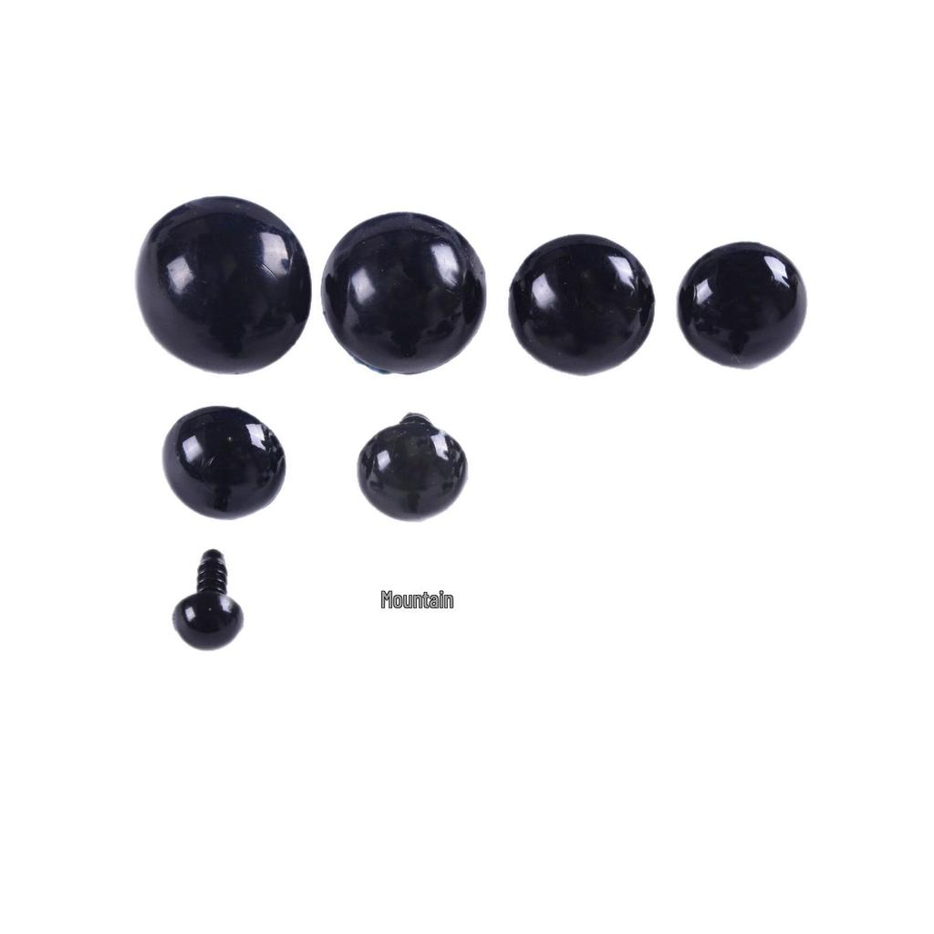 All Black Plastic Animal Eyes for Crafts & Toys - Black Teddy Bear Eyes