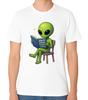 Cute Alien Reading How To Invade Planet Earth Unisex T-Shirt Funny Sci Fi Tee