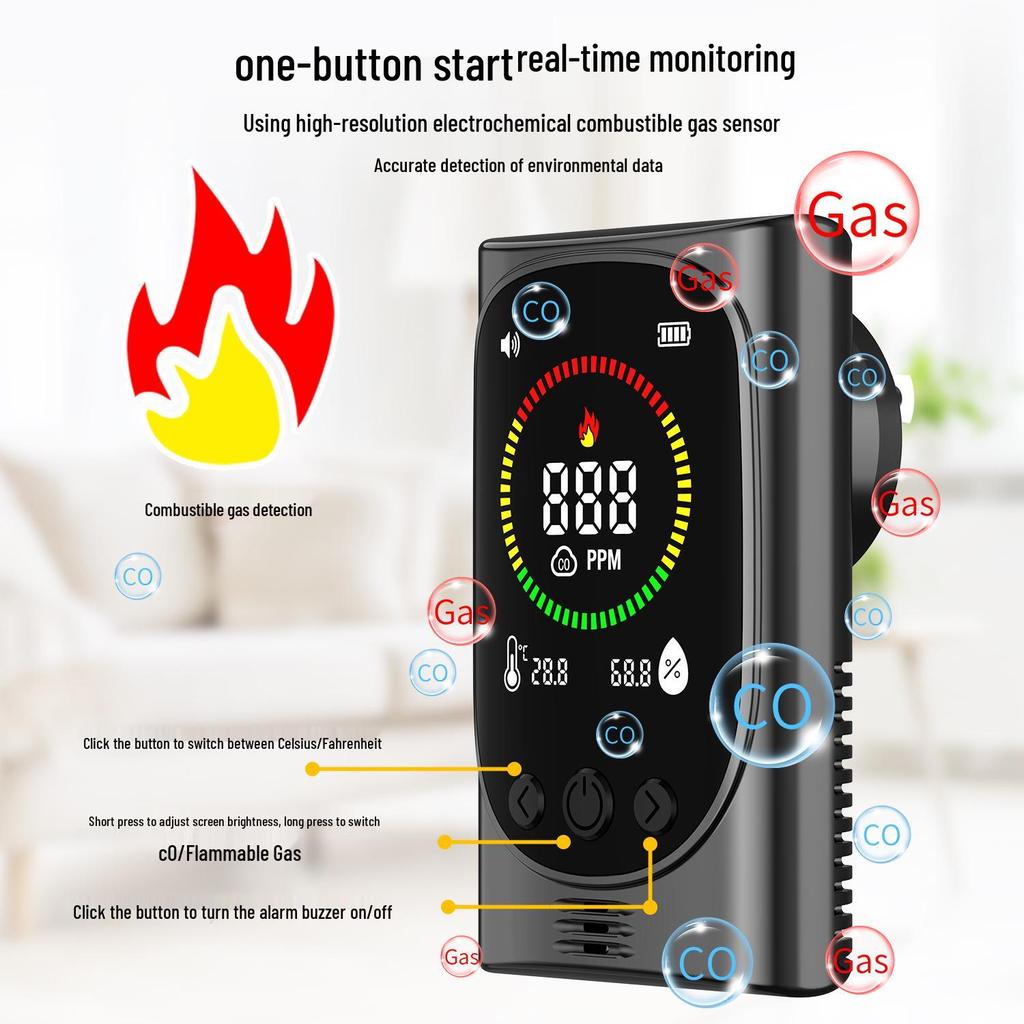 Outdoor CO Detector: Remote Carbon Monoxide & Gas Alarm