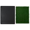 Toilette per Animali con Vassoio e Erba Artificiale, Verde, 64X51X3Cm