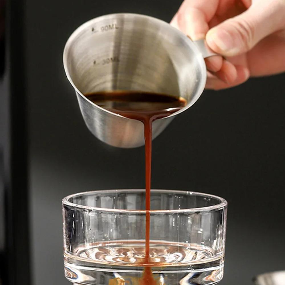 Espresso Cup, 304 Stainless Steel Coffee Measuring Cup, Espresso Extraction Cup, Ounce Cup, Kitchen Barista Tools