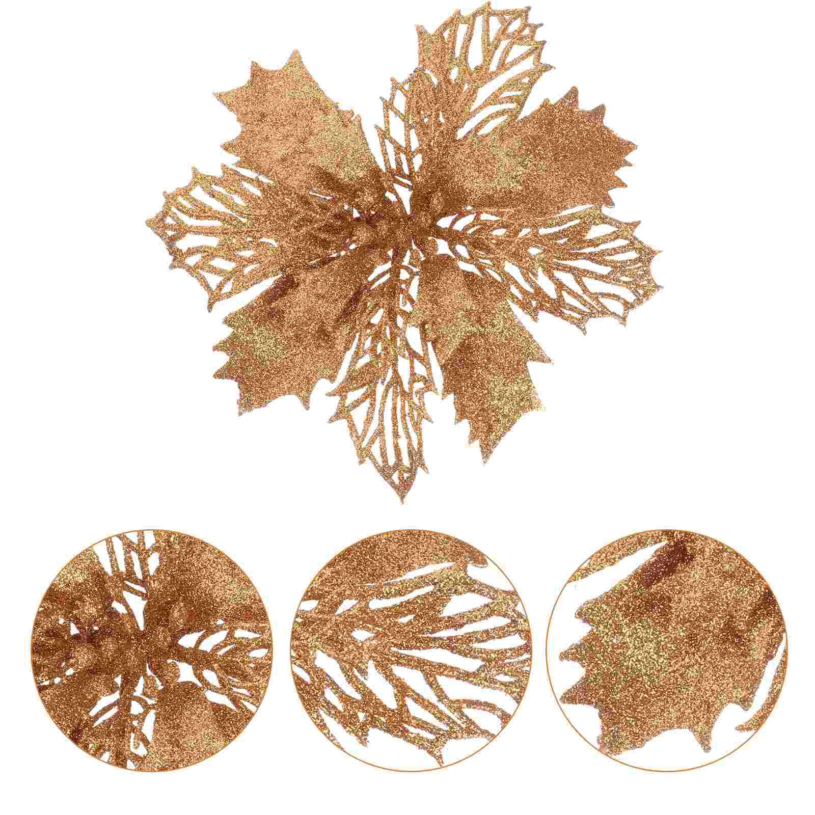 

Красные светодиодные огни, гирлянда на рождественскую елку, подвеска, золотая мишура, искусственные цветы, венок, блестки, порошок бронзовый