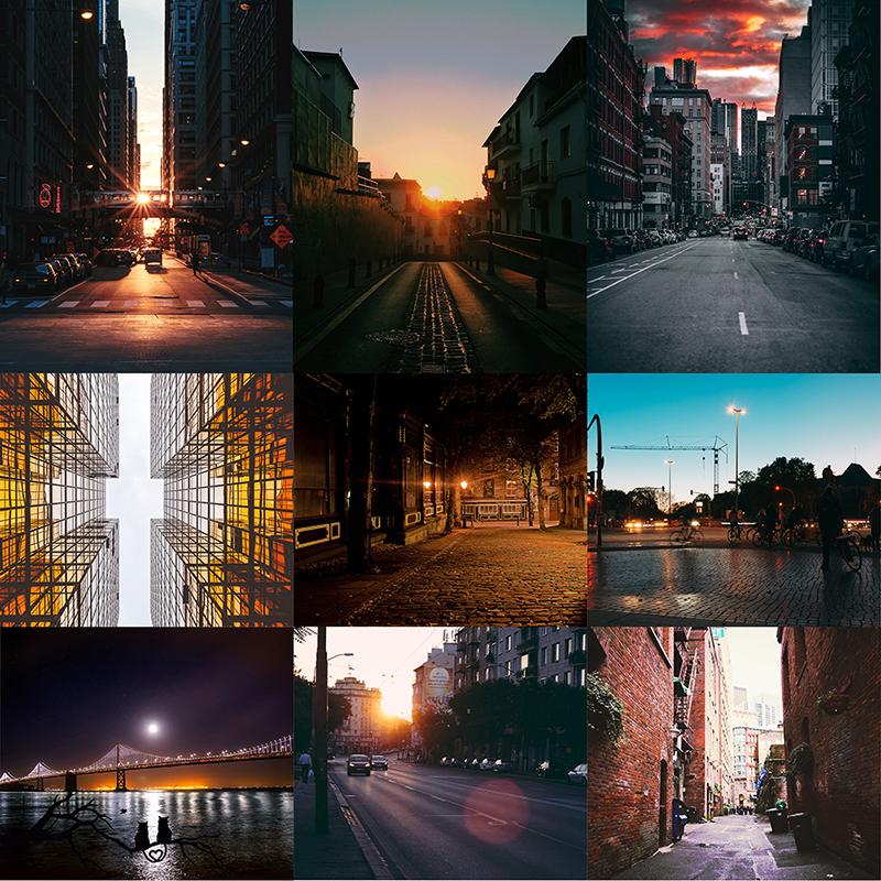City Street Night Backdrop for Photo Studio Urban View Photography Background Retro Architecture Video Stream Poster