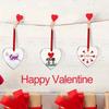 Bulk Blank Acrylic Heart Ornaments Clear Transparent Hanging Pendants with Hole for Valentine's Day Wedding Decorations