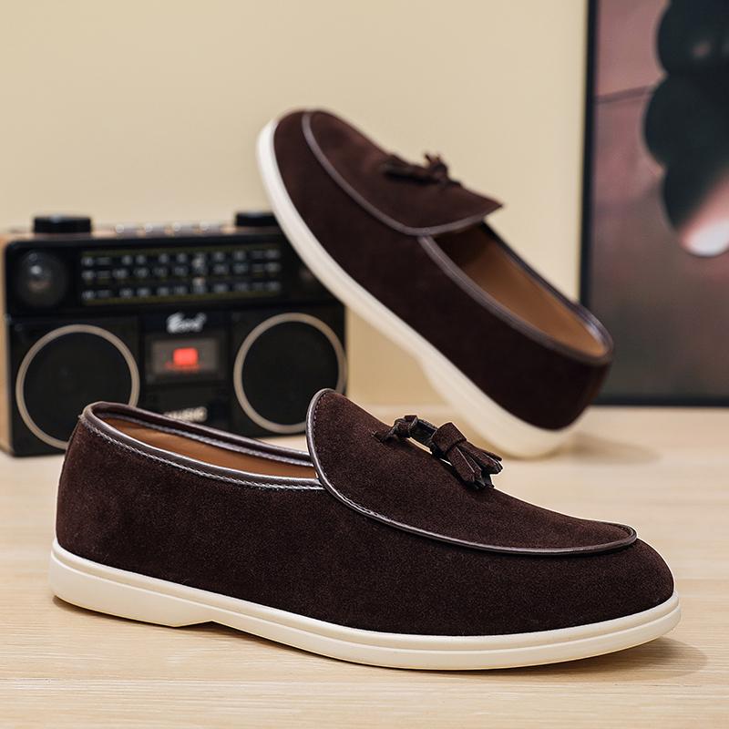 Fashion Fashion Soft Moccasins Fashion Brand Loafers Simple Slip On Shoes Elegantes Male Business Shoes New Leather Mens Casual Flats