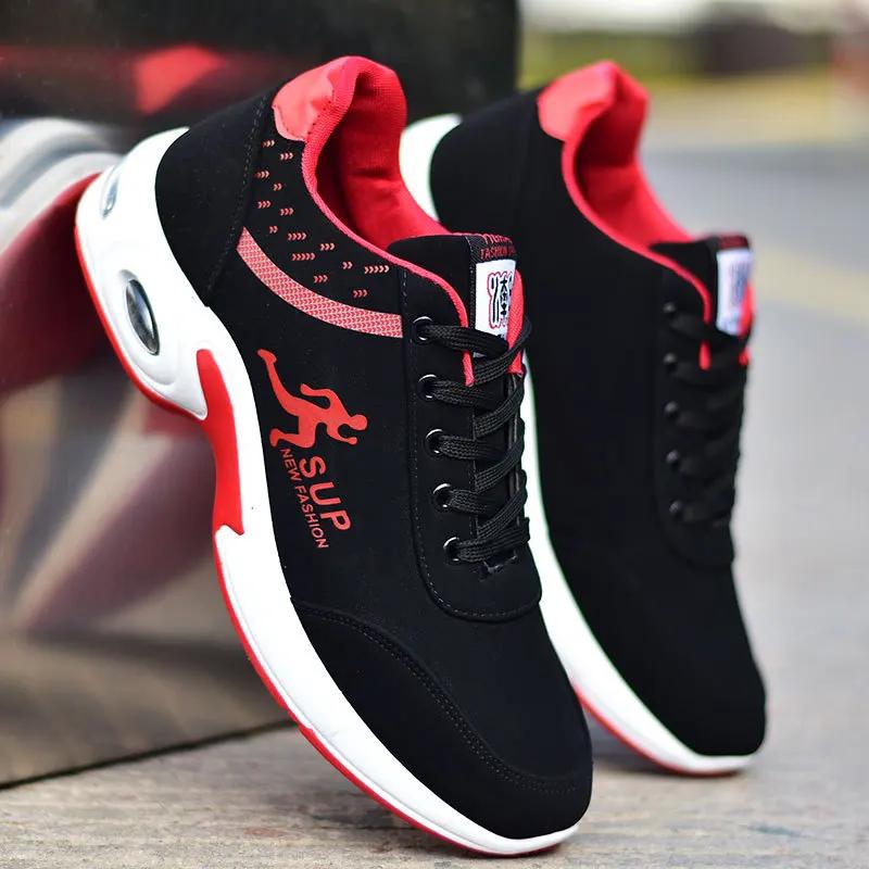 Sports Shoes for Men Fashion Comfort Men Running Shoes Outdoor Non-Slip Walking Shoes Breathable Lace Up Men Sneakers Big Size