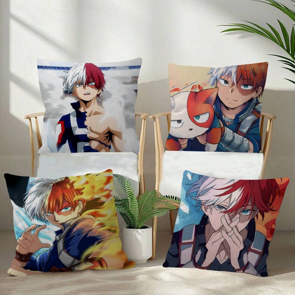 Anime MMy HHero Academia Shoto Todoroki  Cushion Cover Car Throw Pillow Case For Sofa Car Christmas Gift