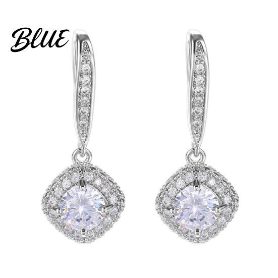 Drop Earrings 1 Pair Hook Earrings Cubic Zirconia Inlaid Lightweight