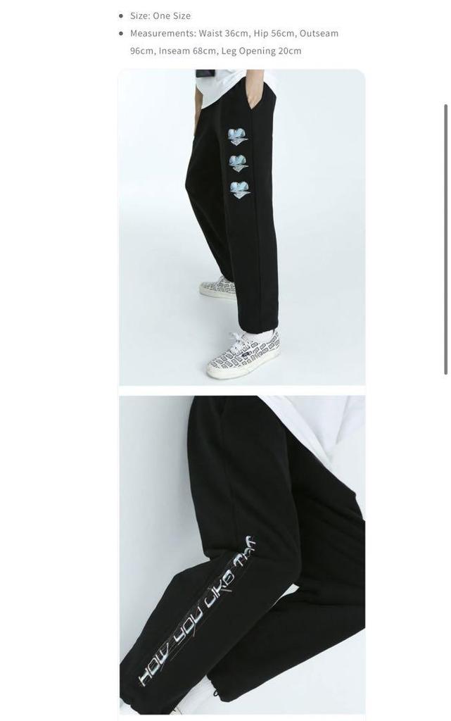 [USED] [H.Y.L.T] BLACKPINK SWEATPANTS_BLACK