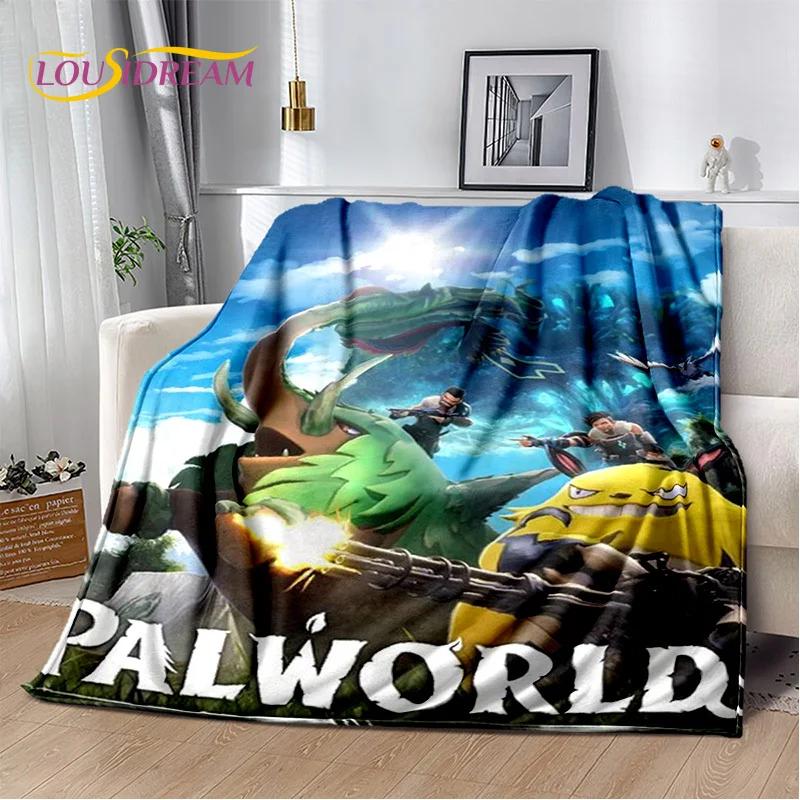 Coperta Palworld Gioco Cartone Animato 3D, Morbida Coperta Plaid per Casa Camera da Letto Letto Divano Picnic Viaggio Ufficio Coperta di Riposo Bambini