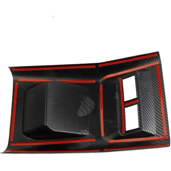 Korlot Carbon Fiber Style Armrest AC Vent Rear Seat Air Outlet Panel Cover for 2023-2026 Chevrolet Colorado WT