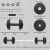 Dumbbell Set 2-in-1 Dumbbells Barbell Adjustable Up To 20 KG with Non-Slip Grip for Home Strength Training, Gray