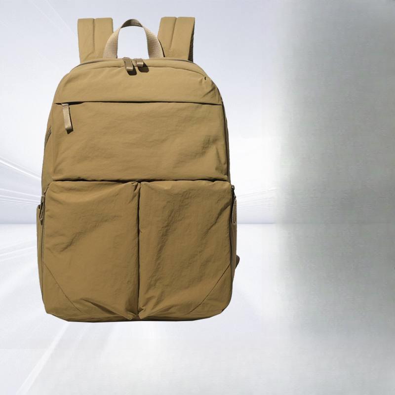 Backpack for Men and Women Large Capacity Solid Color Korean Version Versatile School Bag Junior High School Backpack Double Shoulder Bag