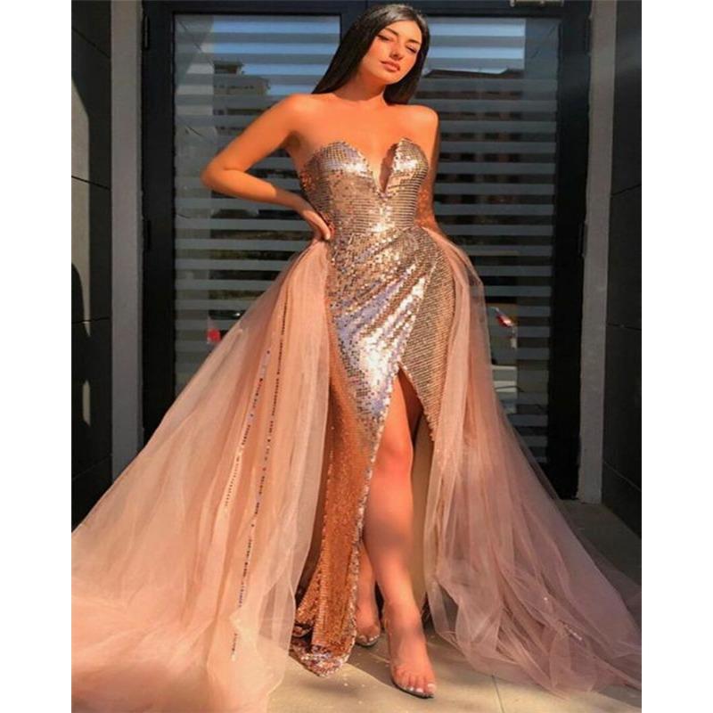 Spring and suer new women s clothing sexy bronzing chest-wrapped split dress evening dress dress S