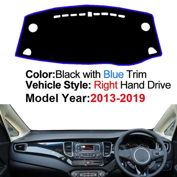 2 Layers Car Dashboard Cover DashMat Carpet Cape Sun Shade For KIA Carens 2007- 2017 2018 2019
