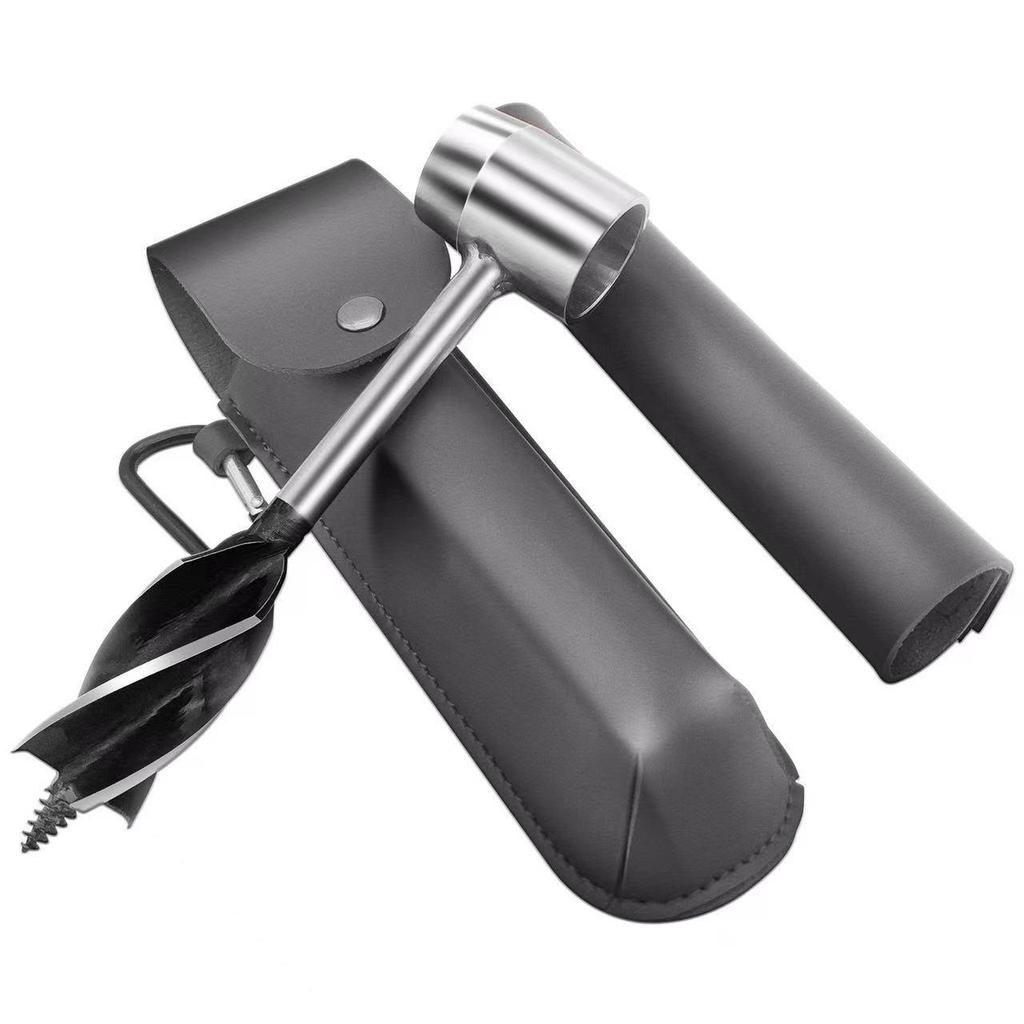 Kamp, Doğrama, Su Getirme ve Açık Hava Hayatta Kalma İçin Manuel Dört Kenarlı Ağaç İşleme Matkabı