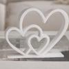 Valentinstagsgeschenk Ineinandergreifende Herzstatue 3D-gedruckte Schreibtischfigur Romantisches Liebesherz
