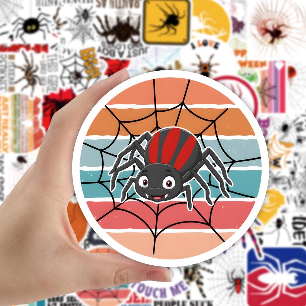 10/50pcs Cute Spider Stickers Spinnennetz Graffiti Stickers for DIY Luggage Laptop Skateboard Motorcycle Bicycle Sticker
