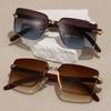 Fashion Square Sunglasses Men New Vintage Gradient Multi-color Sun Glasses Ins Trendy Retro Brand Design Casual Shades