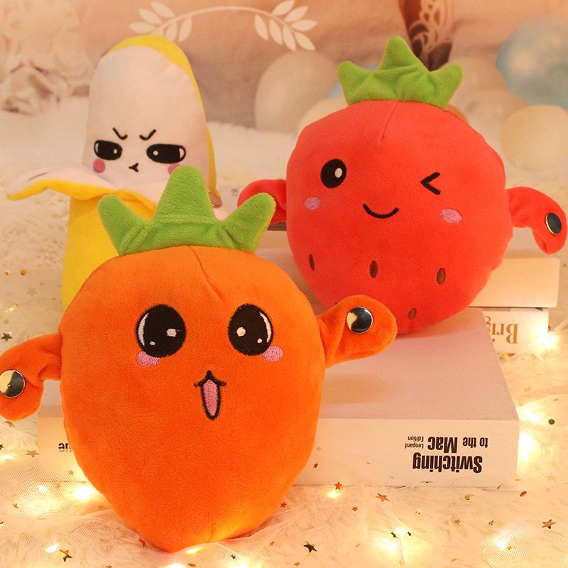 Kids Banana Fruit Induction Beat Toy Creative Music Dolls Kawaii Parent-Child Toys Sensory Party Game Collectible Toy Gift