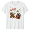 T Shirt Sleigh My Name Christmas Holiday Raccoon Reindeer  Vintage Washed Fashion Streetwear Casual Homme Stretched