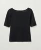 Seteo (W) Square Slim Fit Half Knit Black