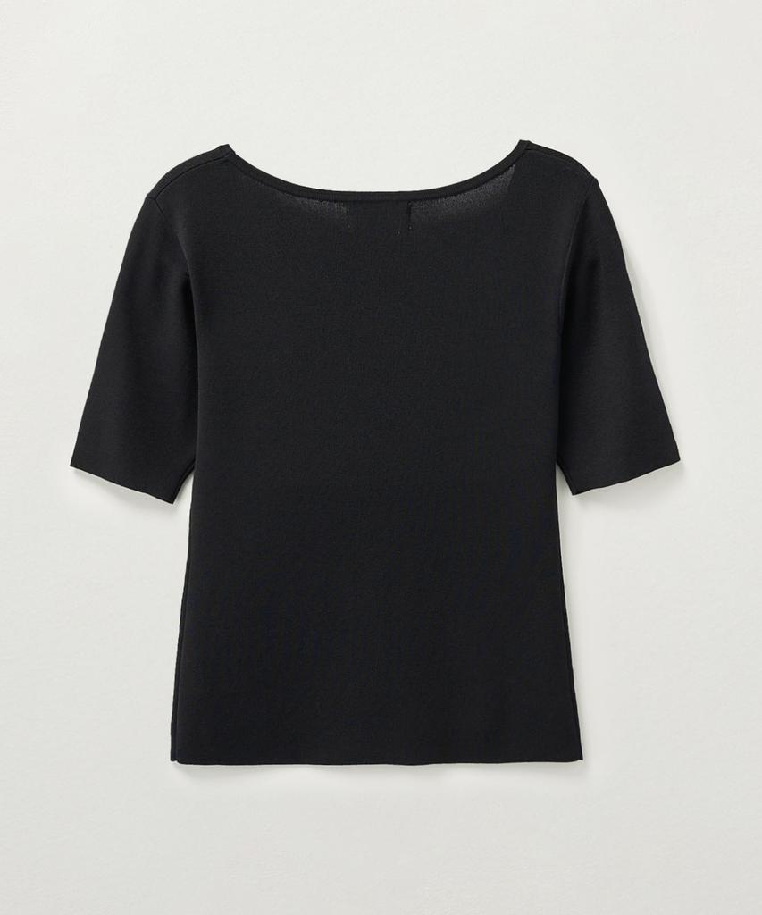 Seteo (W) Square Slim Fit Half Knit Black