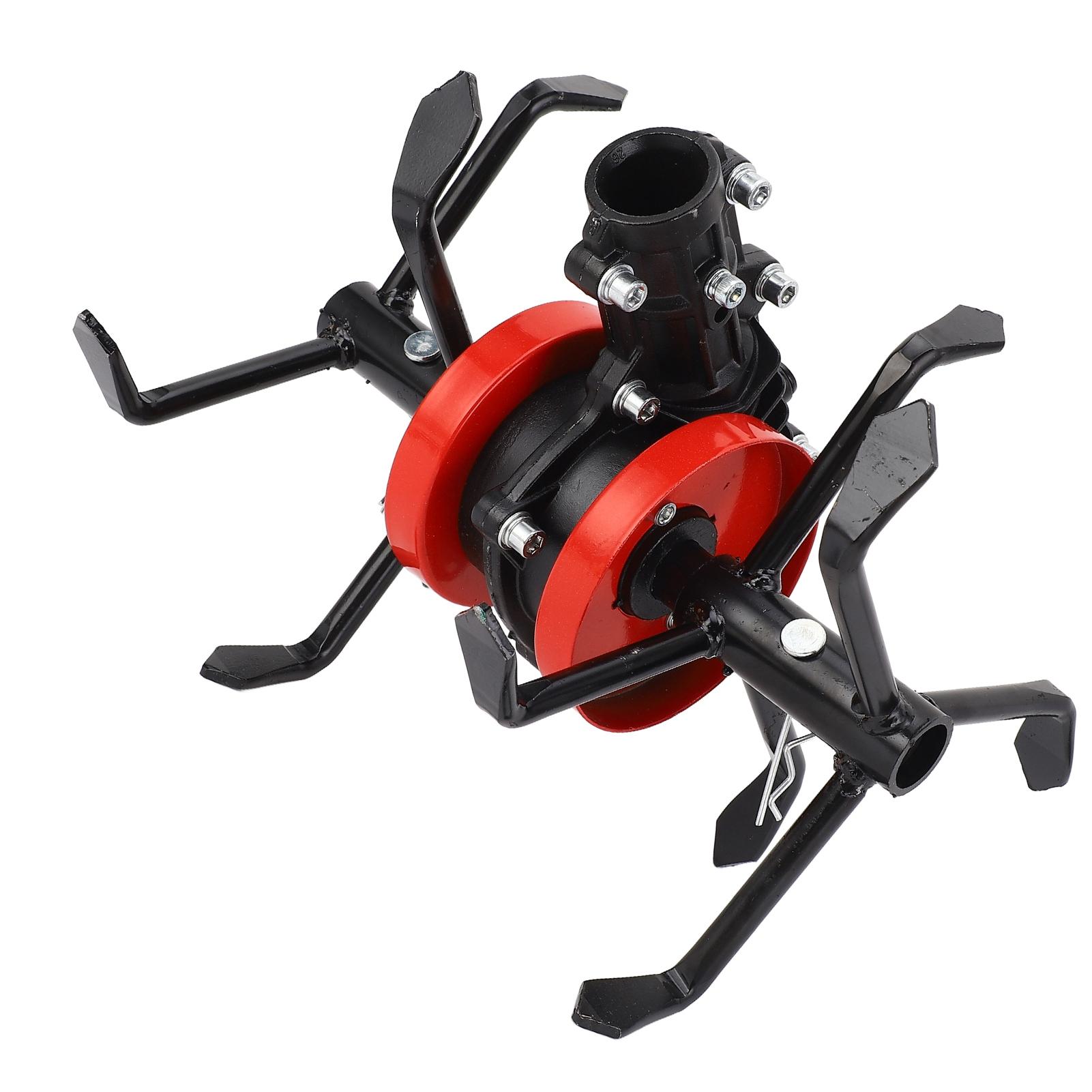 

6 Claw Brush Cutter Grass Wheel Soil Loosen Head Mini Tiller Deep Plowing Wheel for Garden Tiller Cultivator 28mm 9