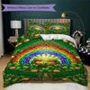 Coins&Rainbows Pattern Bedding uilt Set uilt Cover Pillowcase Home Decoration Birthday Gift (1 * duvet cover + 2 * pillowcase  without core)115