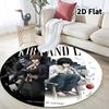 Death Note Round Area Rug Carpet Rug For Living Room Bedroom Sofa Playroom Decor Nonslip Floor Mat