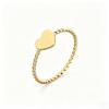 Huitan Gold Color Cross Heart Ring for Women Romantic Wedding Engagement Bridal Promise Accessories Red CZ Elegant Chic Jewelry
