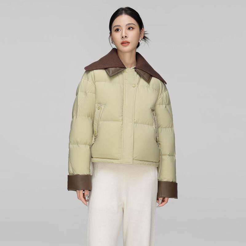 

Женская короткая куртка на утином пуху с лацканами Snow Flying X40145090F 160/84A