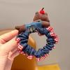 Cute Puppy Denim Hair Rope Versatile Decorative Headwear Student Tie Ponytail Headband Hair Accessories