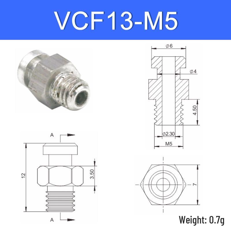 Vacuum Suction Cup Connector VM-G1 Threaded Barb Pneumatic Nozzle Adapter