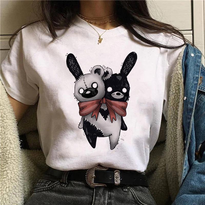 Retro Harajuku 2023 Damkläder Dam T-shirt Mönster T-shirt Damtopp Tecknad Rolig T-shirt Kortärmad Tecknad Prin