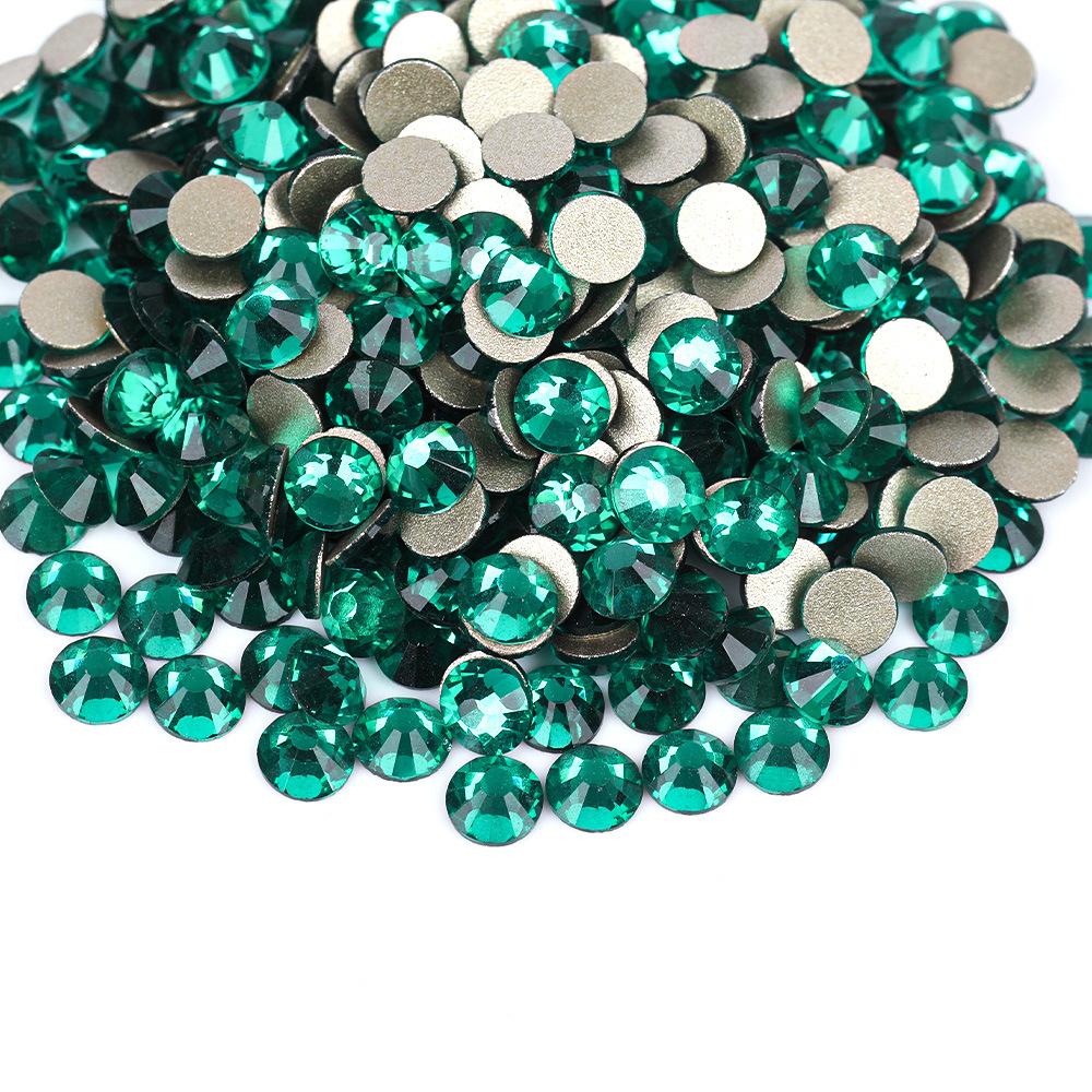 Weichen, Gold Bottom Mixed Glass Flat Bottom Diamond Nail Drill, Decorative Mobile Phone Case Diy Nail Accessories Rhinestone Jewelry