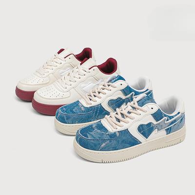 Design Broken Denim Sneaker Female with Hearts Casual Board Shoes College Style Platform Tide Shoes Spring New