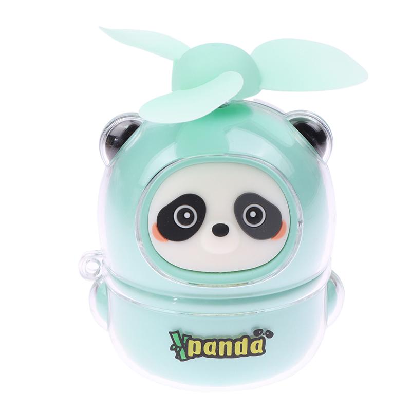 Sevimli Panda Mini El Vantilatörü Soğutucu Taşınabilir Çizgi Film El Tipi USB Şarj Edilebilir Vantilatör Öğrenci Ofis Dış Mekan Yaz