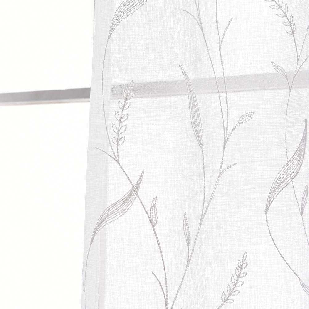 

1 ПК LOZUJOJU Біла прозора штора Вітальня Вишита спальня Вікно Тюль Штора Домашній декор W100cm x L200cm