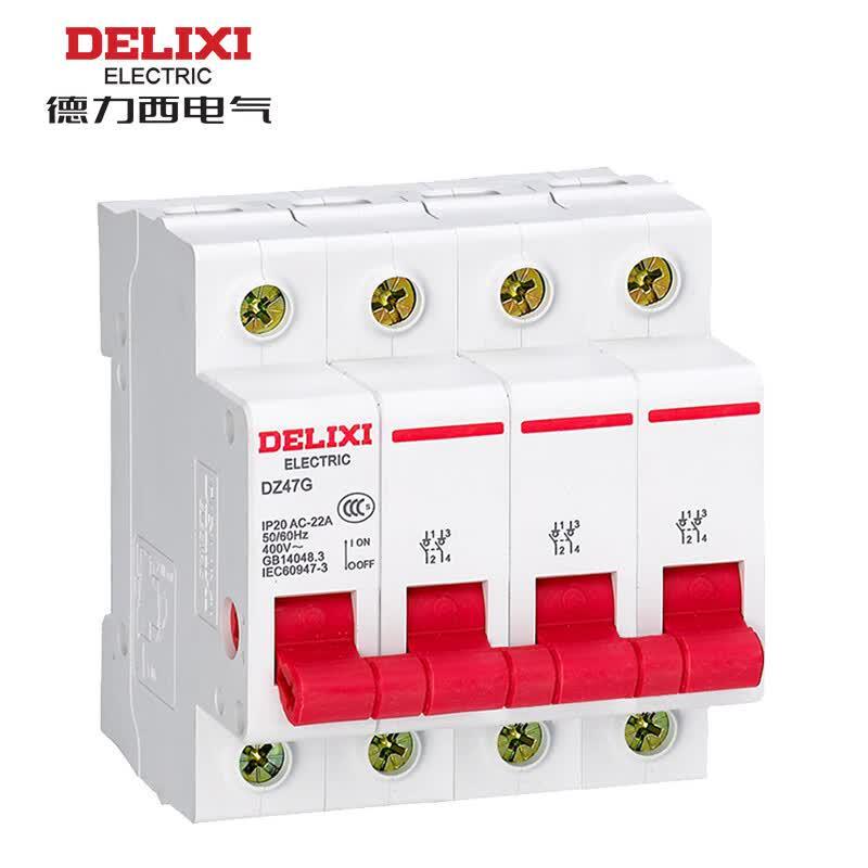 Delixi DZ47G 4-Pole 32A Miniature Isolating Switch