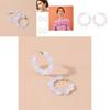 Fashionable U-shape White Alloy Earrings Trendy Modern Jewelry For Women