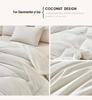 Feather Cotton Quilt: All-Season, Skin-Friendly, Washable, Pure Color, Warm Quilt for Single and Double, Ideal for Dormitory or Home Use.