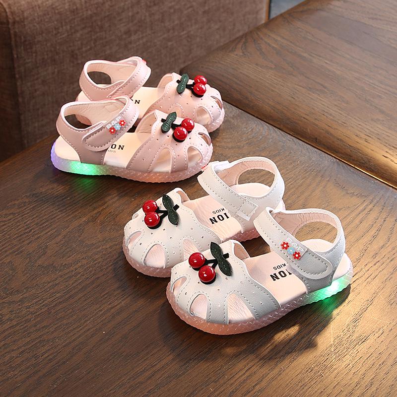 Sandalias ligeras para niña, zapatos de princesa de suela blanda, zapatos de verano para bebé de 1 a 3 años, zapatillas para niña