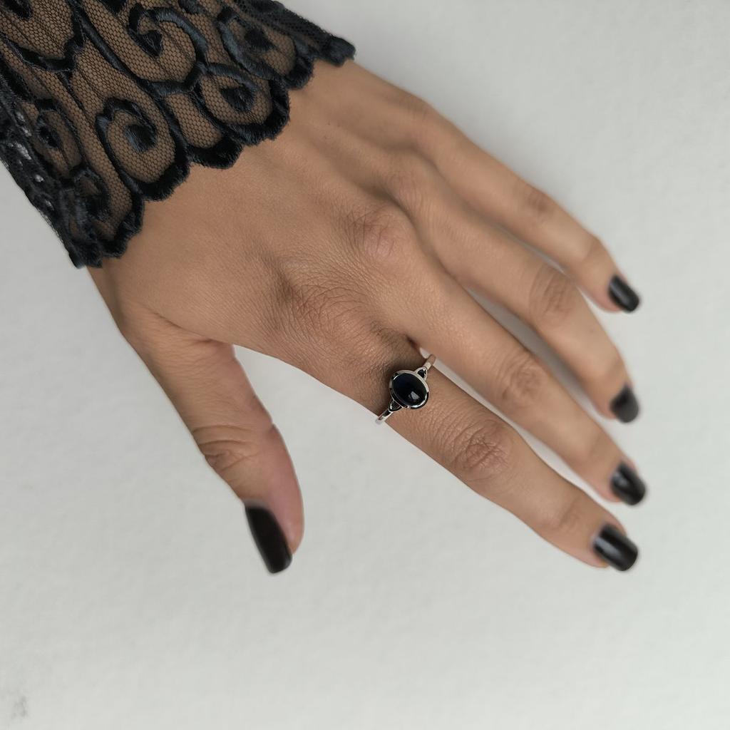 Серебряное кольцо с сапфиром nano, вес изделия 2,52 гр (2188933)